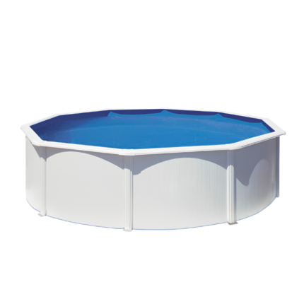 Piscine Gre acier ronde Atlantis - Ø 370 x H 132 cm (Filtre à sable)