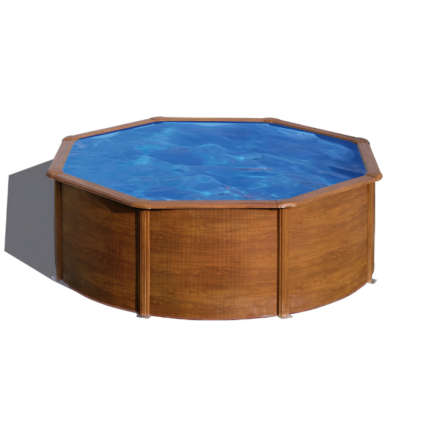 Piscine Gre acier ronde Pacific - Ø 370 x H 122 cm (Filtre à sable)